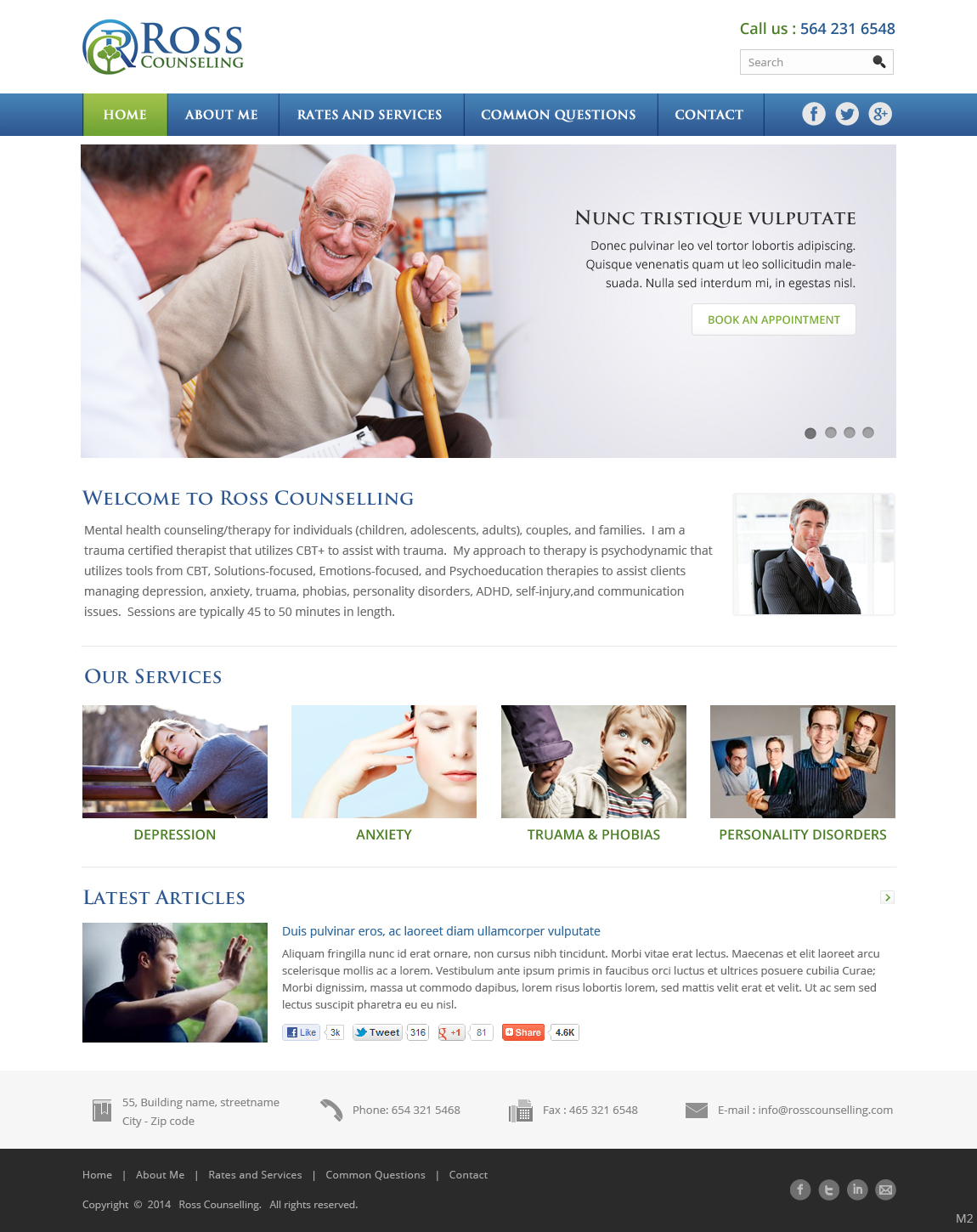 Web-Design von pb für Ross Counseling, PLLC | Design #3063636