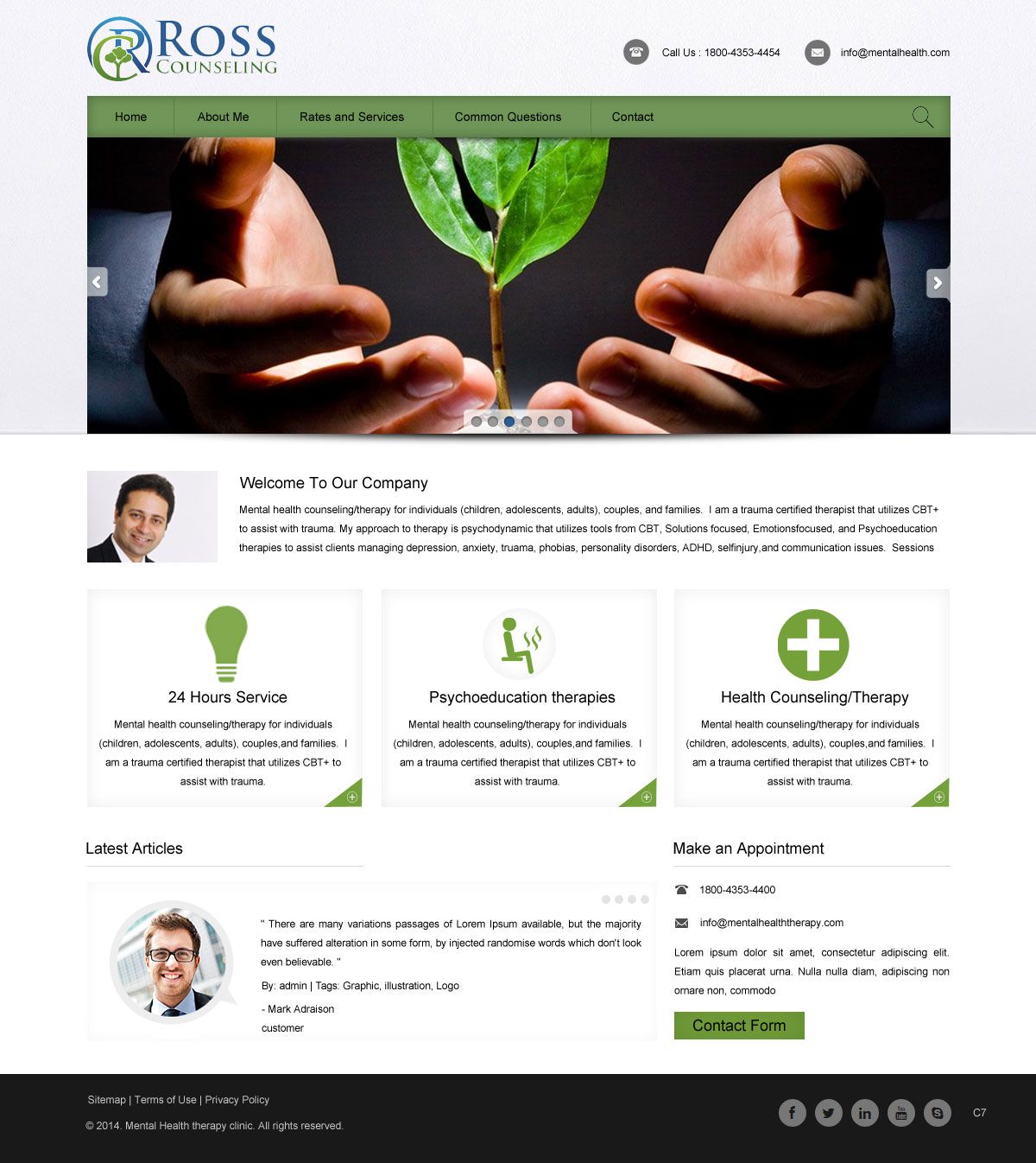 Web Design by pb for Ross Counseling, PLLC | Design #3073341