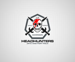 Headquarters and Headquarters Company; U.S. Army Garrison Fort Polk; HHC U.S. Army Garrison; JRTC and Fort Polk; Headhunters | Logo Design by k.a.n