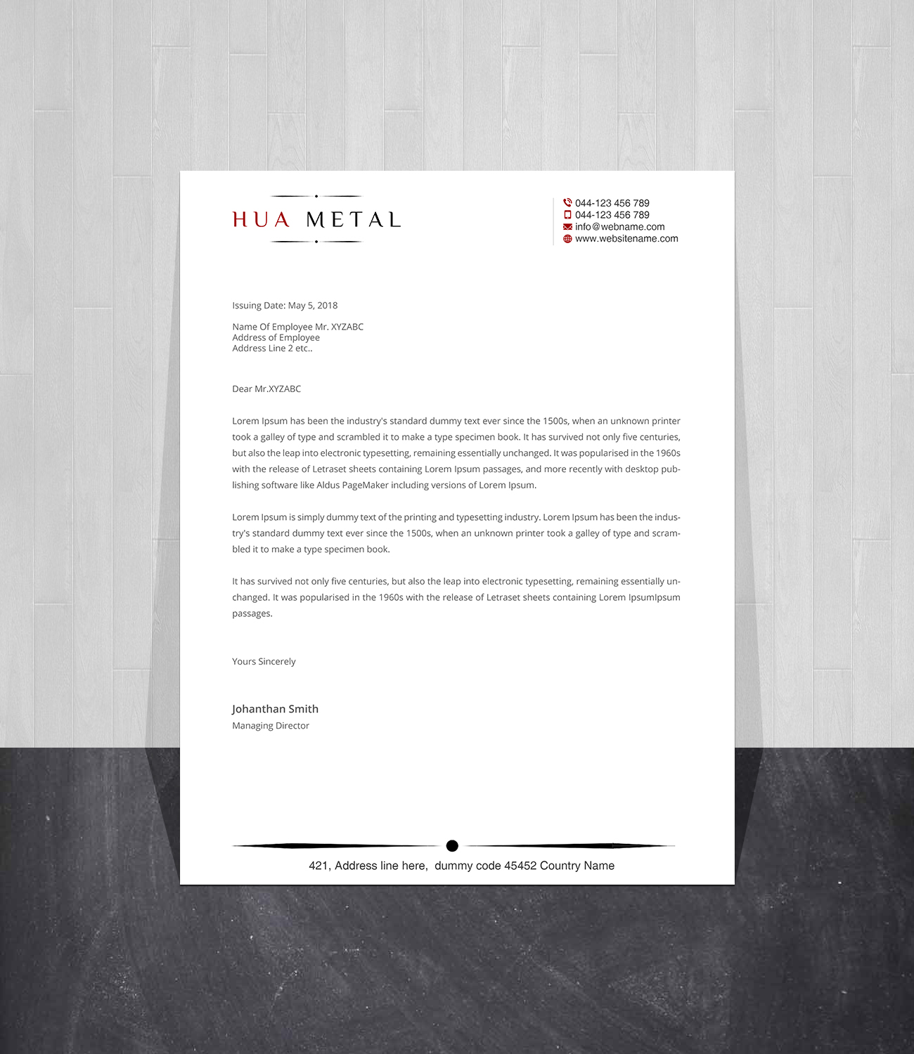 Letterhead Design by Creations Box 2015 for this project | Design #27373379