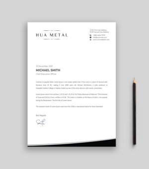 Letterhead Design by Musa. A for this project | Design: #27370359