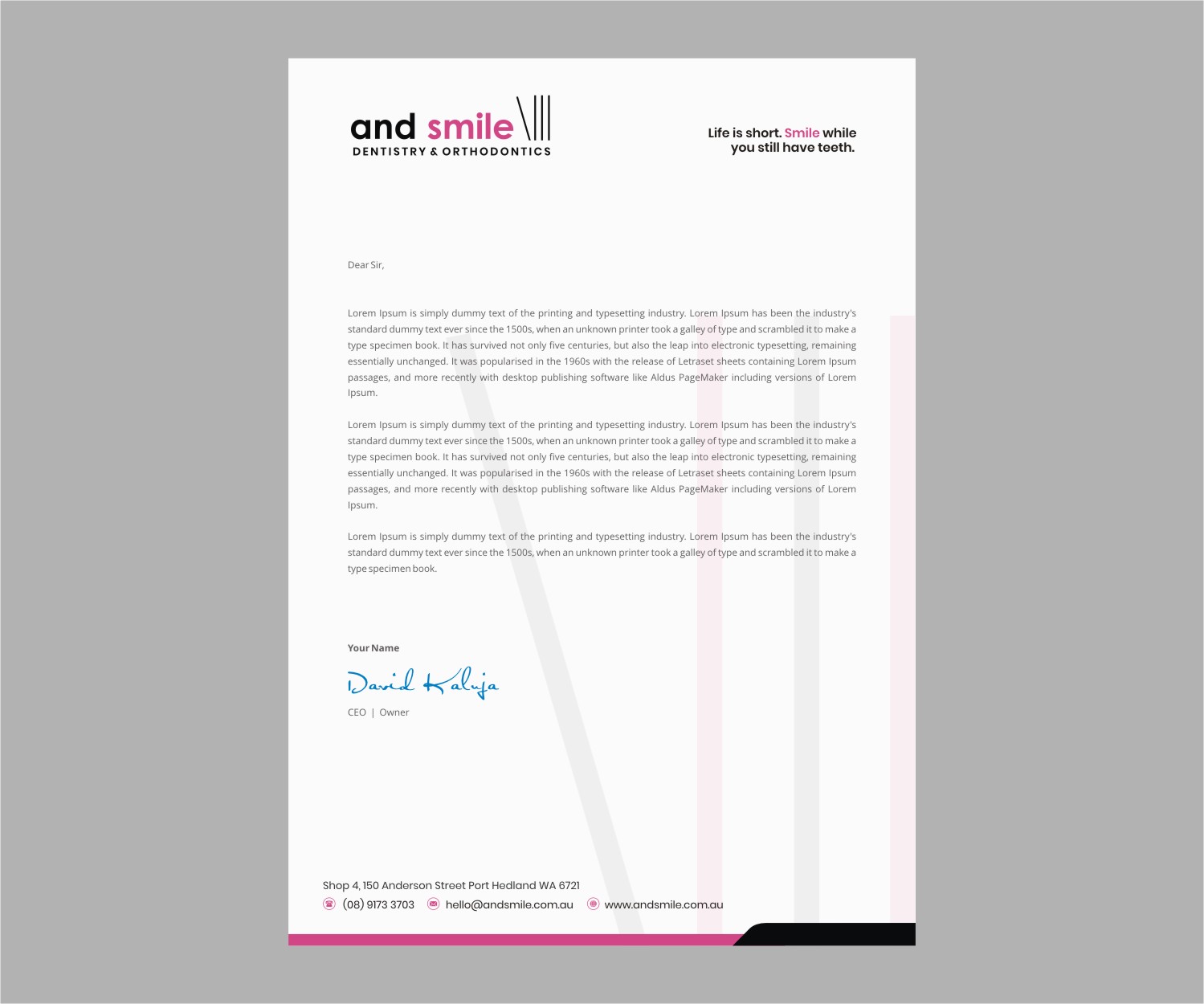 Letterhead Design by INDIAN_Ashok for this project | Design #27318623