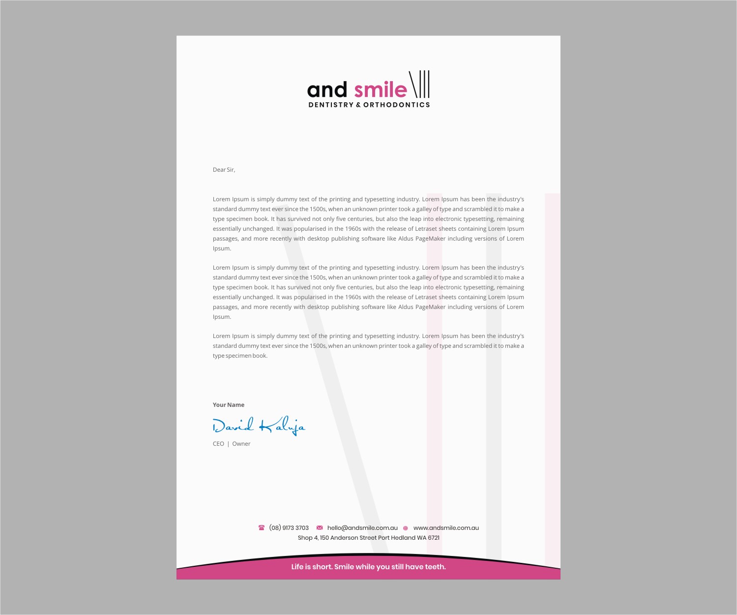 Letterhead Design by INDIAN_Ashok for this project | Design #27318625