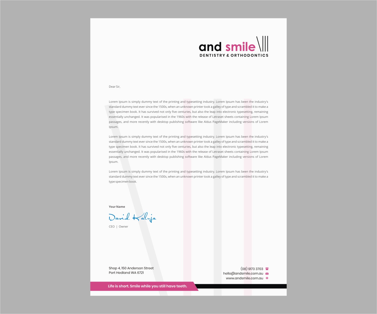 Letterhead Design by INDIAN_Ashok for this project | Design #27318626