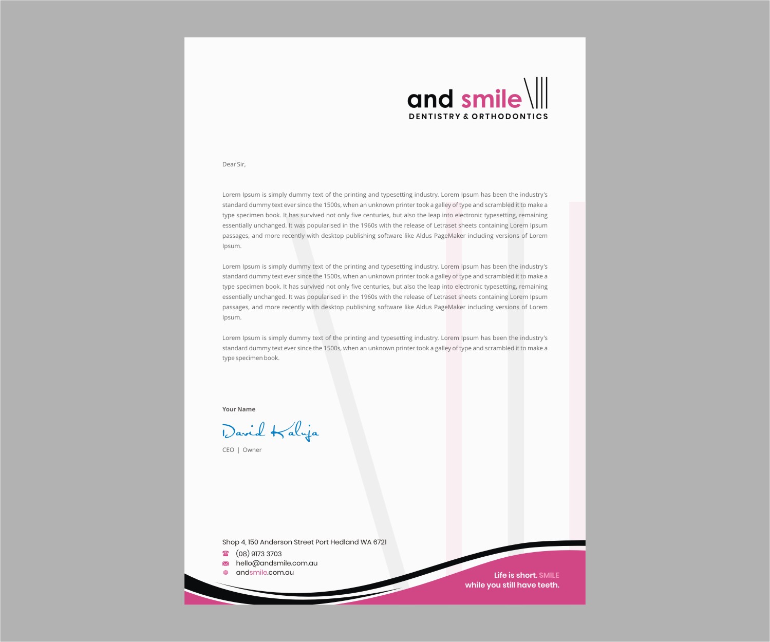 Letterhead Design by INDIAN_Ashok for this project | Design #27318628