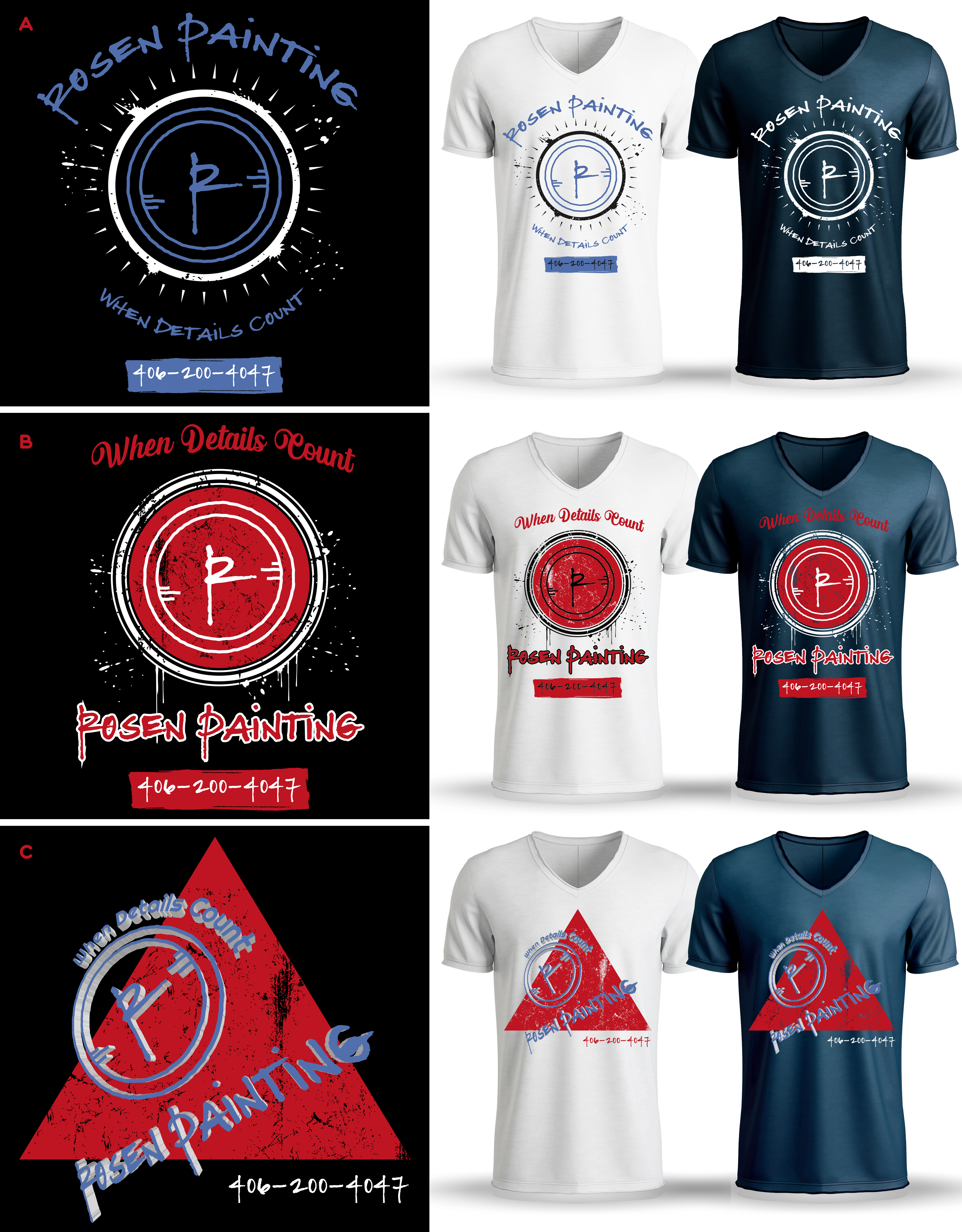 T-shirt Design by Al Pech for Rosen Painting | Design #27317709