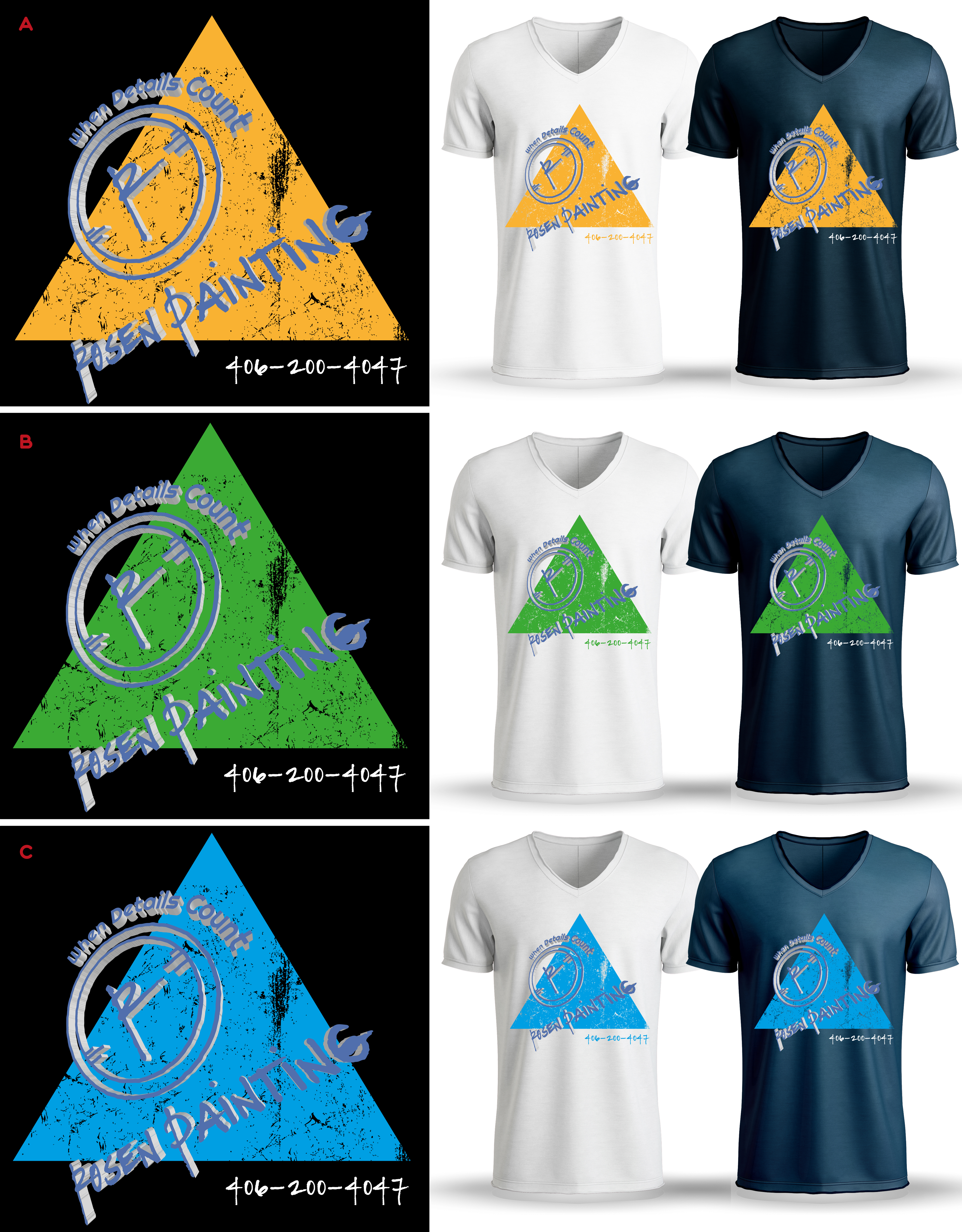 T-shirt Design by Al Pech for Rosen Painting | Design #27334682