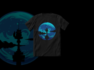 Black Hoodie Design Anime style | T-shirt Design by HELLOCRUNK