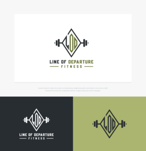 Line of Departure Fitness or LOD Fitness | Logo Design by mintcreative