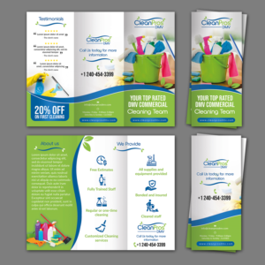 CleanPros DMV Commercial Cleaning Brochure | Flyer Design by aspiremedia
