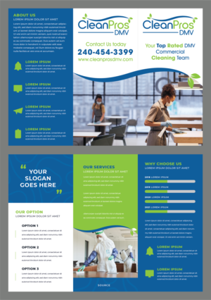 CleanPros DMV Commercial Cleaning Brochure | Flyer Design by Titan Solbiz
