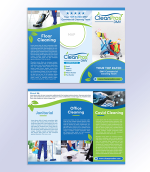 CleanPros DMV Commercial Cleaning Brochure | Flyer Design by DA.