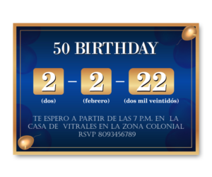 50 bday | Einladungs-Design von ecorokerz