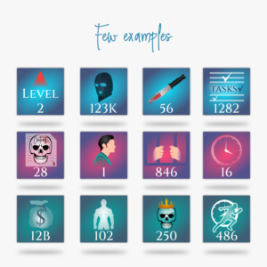 Game Achievements Icons | Design Graphique par design.bb