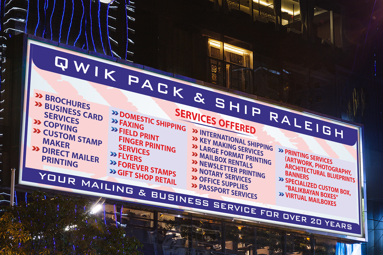 Graphic Design by Petter Goms for Qwik Pack & Ship Raleigh | Design #27328222