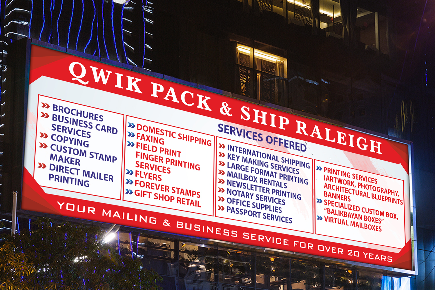 Grafik-Design von Petter Goms für Qwik Pack & Ship Raleigh | Design #27328839