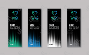Wax Heart Cannabis Cartridge box | Packaging Design by SofiaDesignStudio