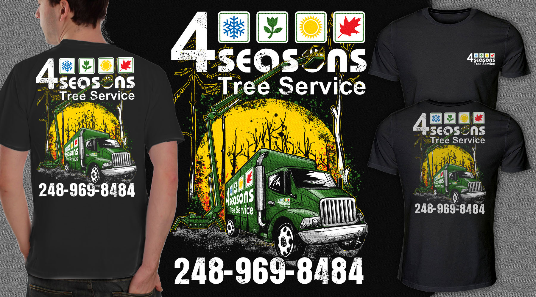 T-shirt Design by Falih A for 4 Seasons Tree Service | Design #27334378