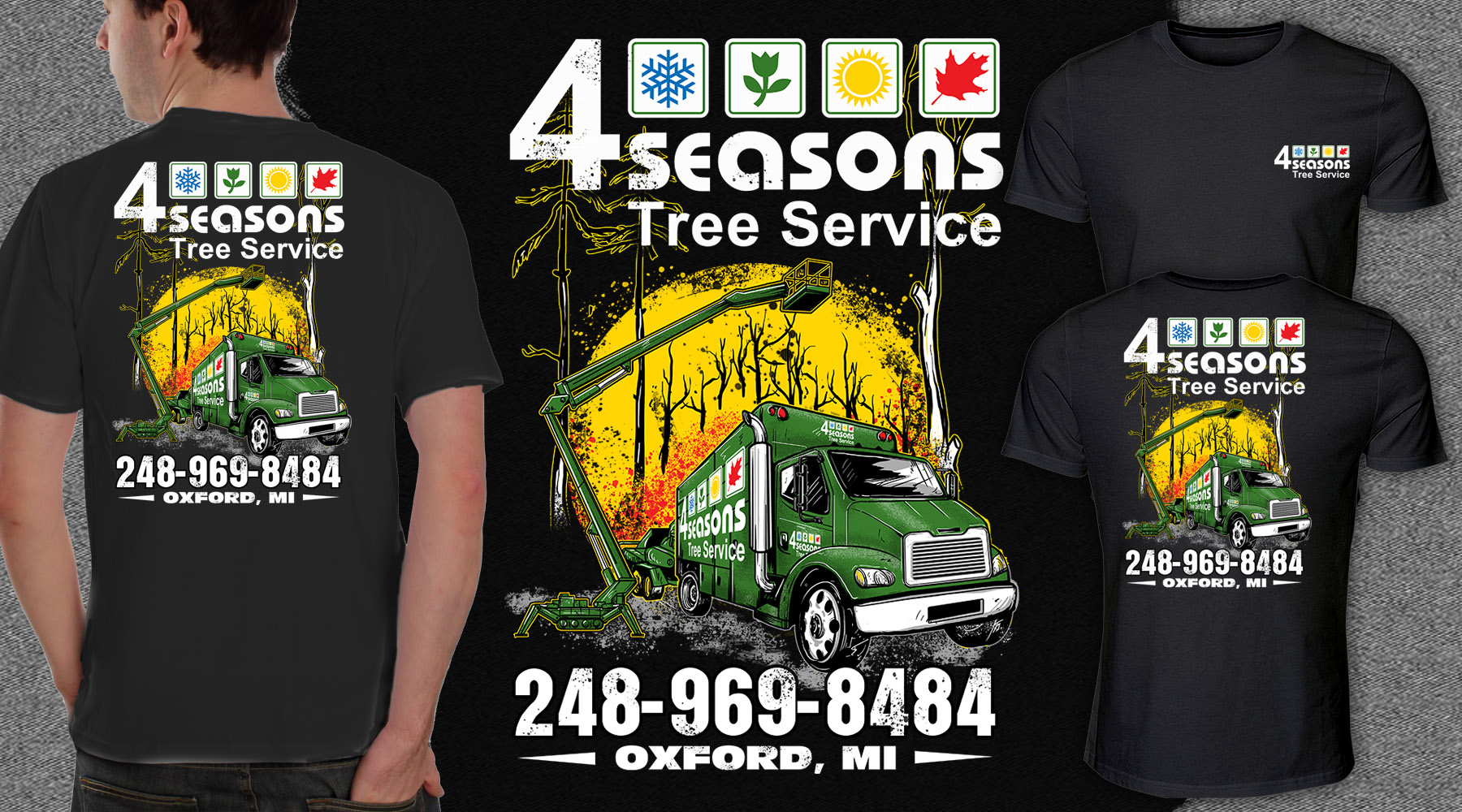 T-shirt Design by Falih A for 4 Seasons Tree Service | Design #27346624