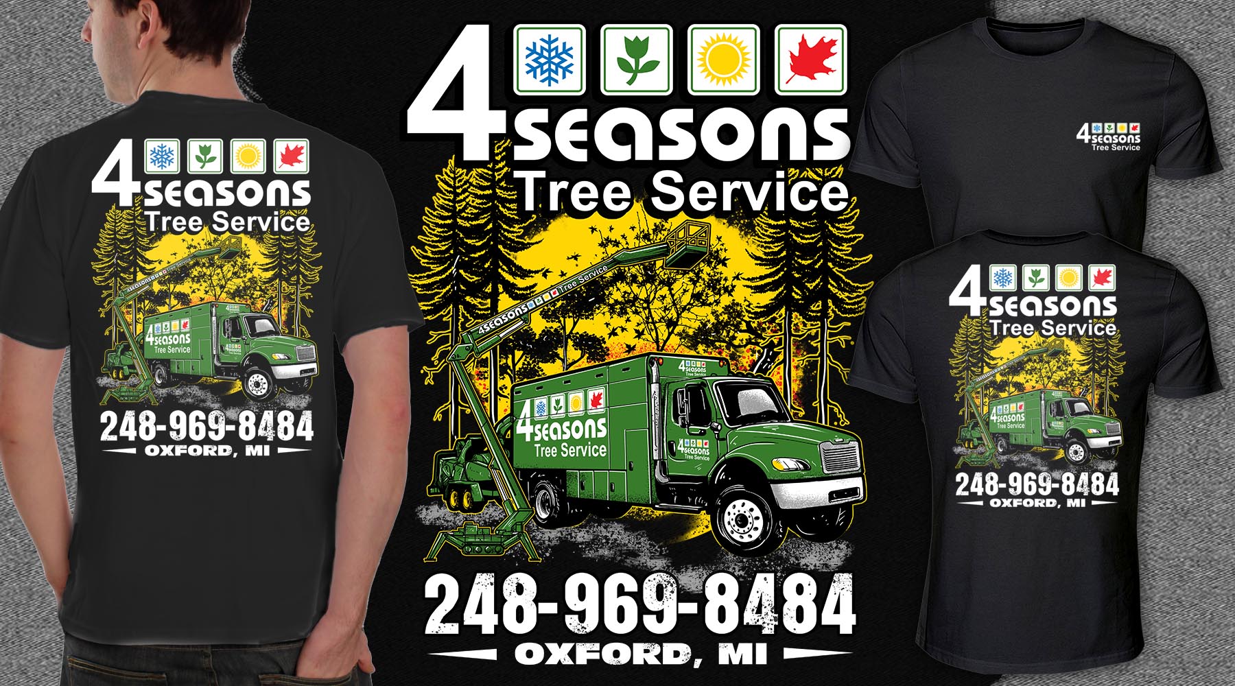 T-shirt Design by Falih A for 4 Seasons Tree Service | Design #27370945
