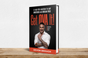 Exciting Personal Development Book Cover: GET OVA IT! | Book Cover Design by espacio_M