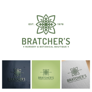 Bratcher’s Nursery & Botanical Boutique | Logo Design by michellefrances