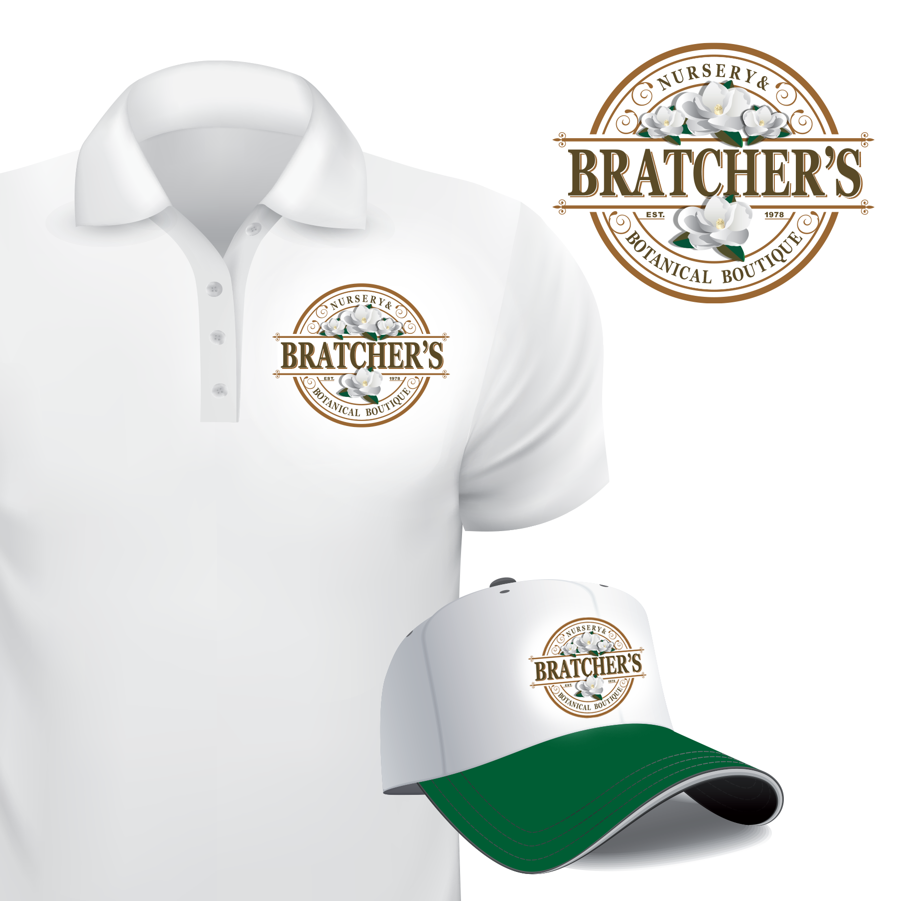 Logo Design by Dennis Jackson Design for Bratcher's Nursery & Landscaping LLC | Design #27358642