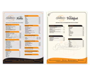 Grandma's Kitchen Restaurant Menu design | Graphic Design by Emmi