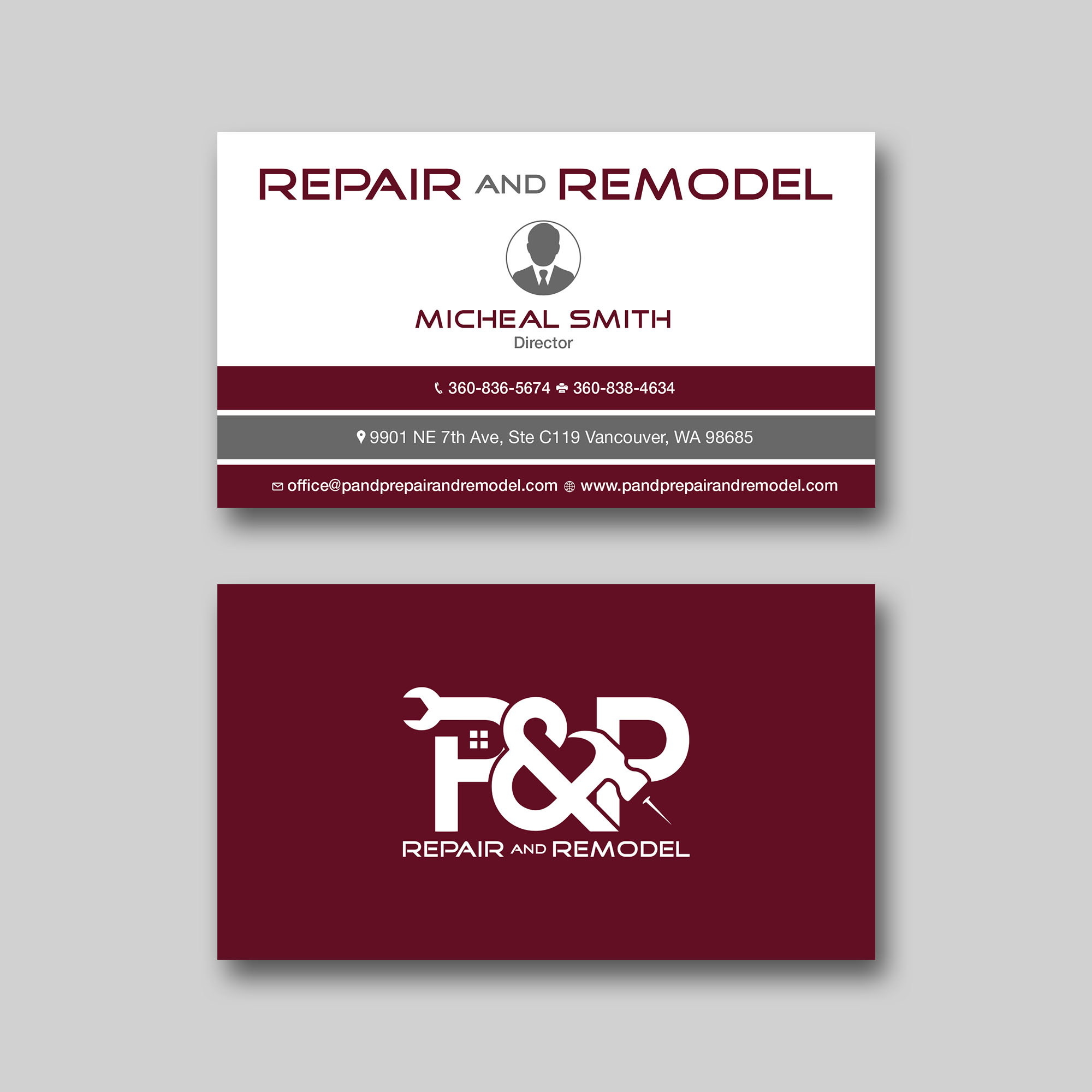 Business Card Design by RENEXIT for P and P Repair and Remodel | Design #27347918
