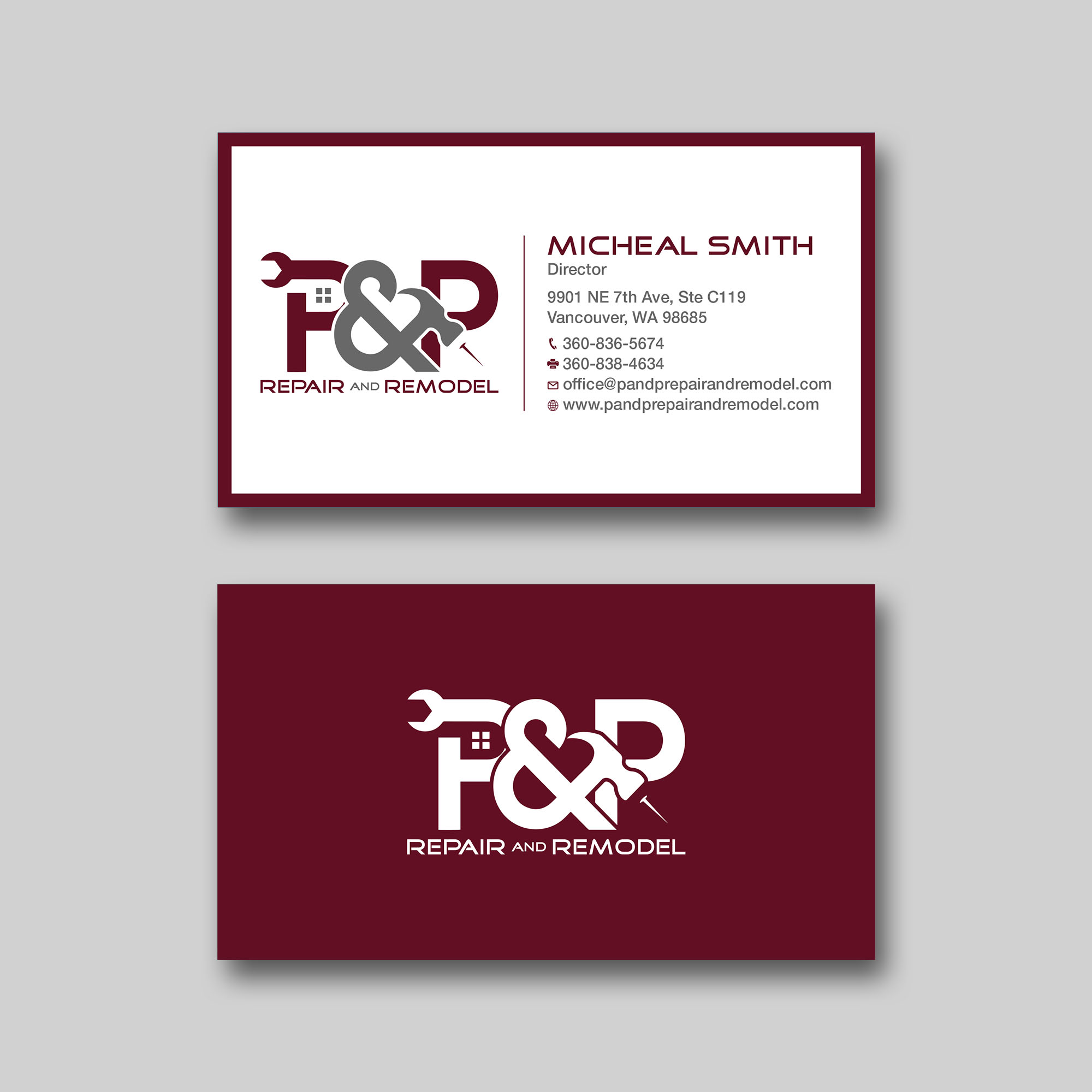 Visitenkarten-Design von RENEXIT für P and P Repair and Remodel | Design #27347924