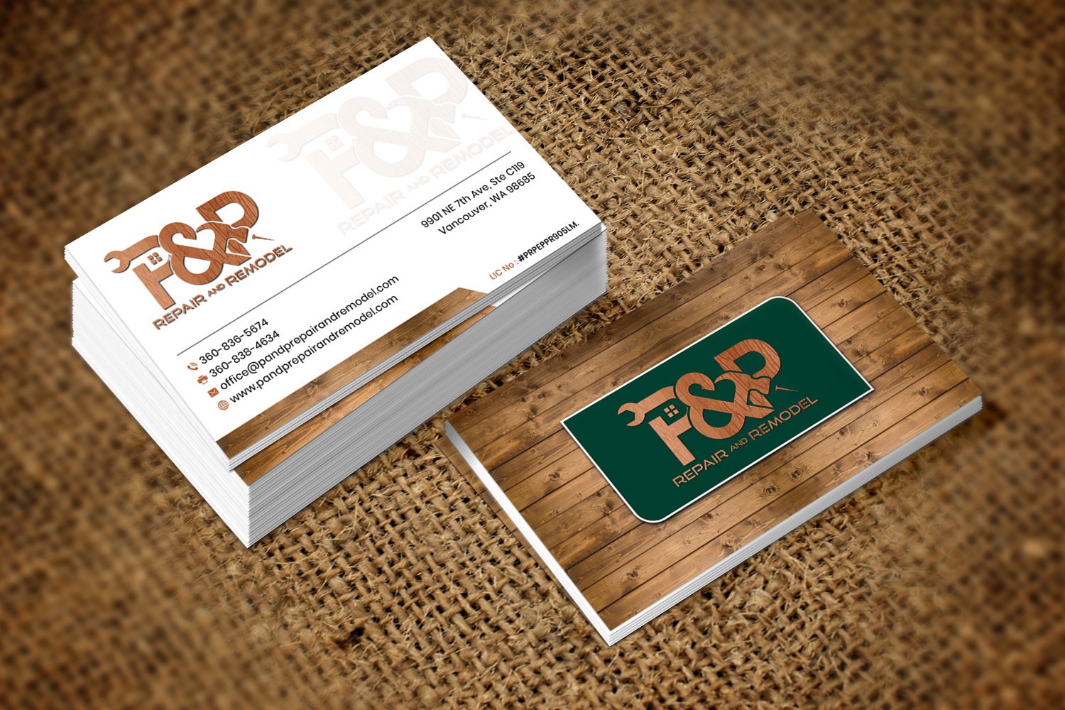 Business Card Design by Sandaruwan for P and P Repair and Remodel | Design #27342610