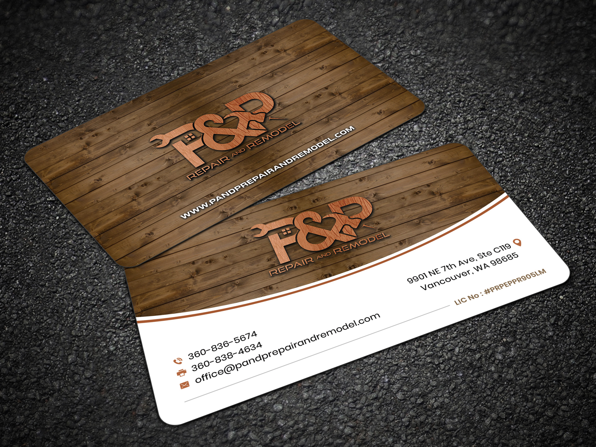 Business Card Design by Sandaruwan for P and P Repair and Remodel | Design #27342903