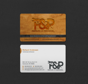 Visitenkarten-Design von INDIAN_Ashok für P and P Repair and Remodel | Design: #27331185