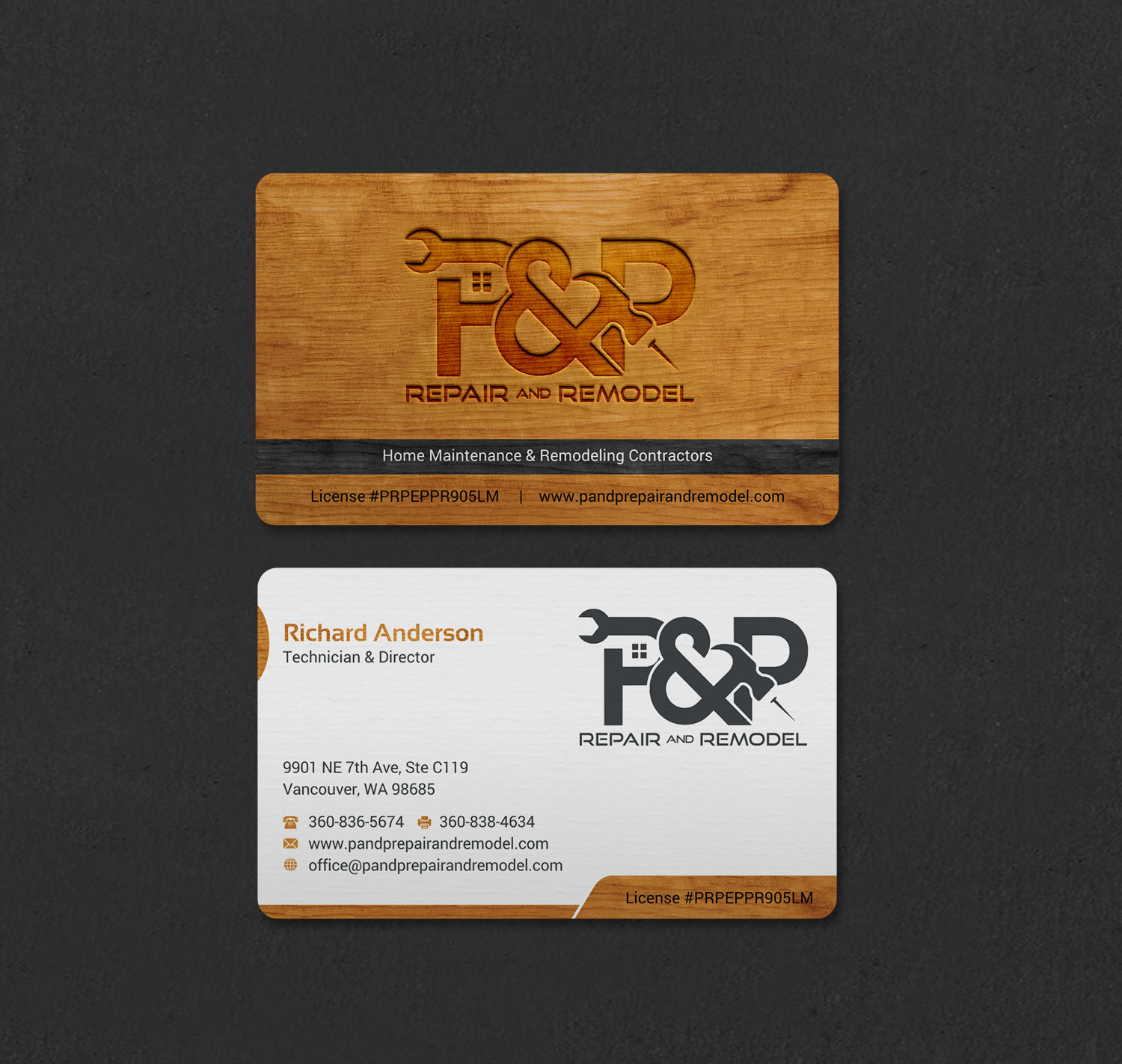 Visitenkarten-Design von INDIAN_Ashok für P and P Repair and Remodel | Design #27331188