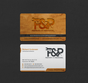 Visitenkarten-Design von INDIAN_Ashok für P and P Repair and Remodel | Design: #27331188