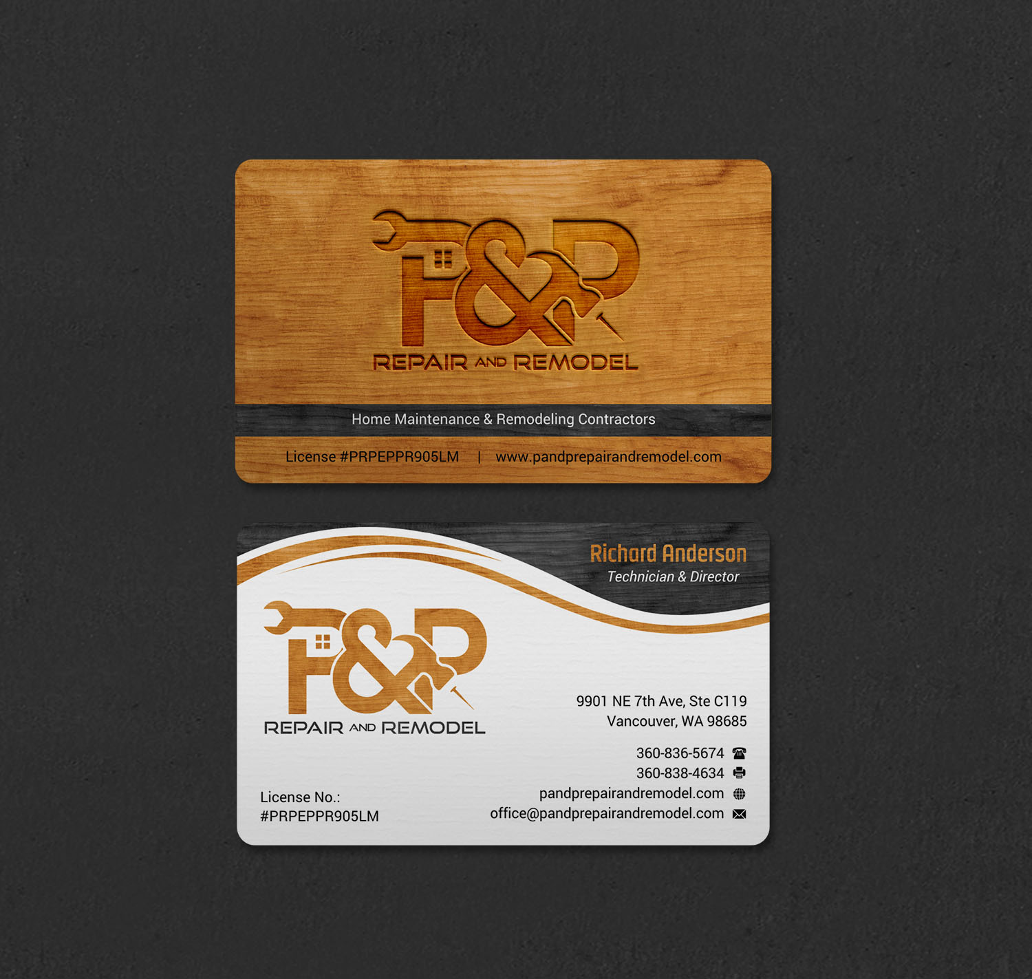 Visitenkarten-Design von INDIAN_Ashok für P and P Repair and Remodel | Design #27331190