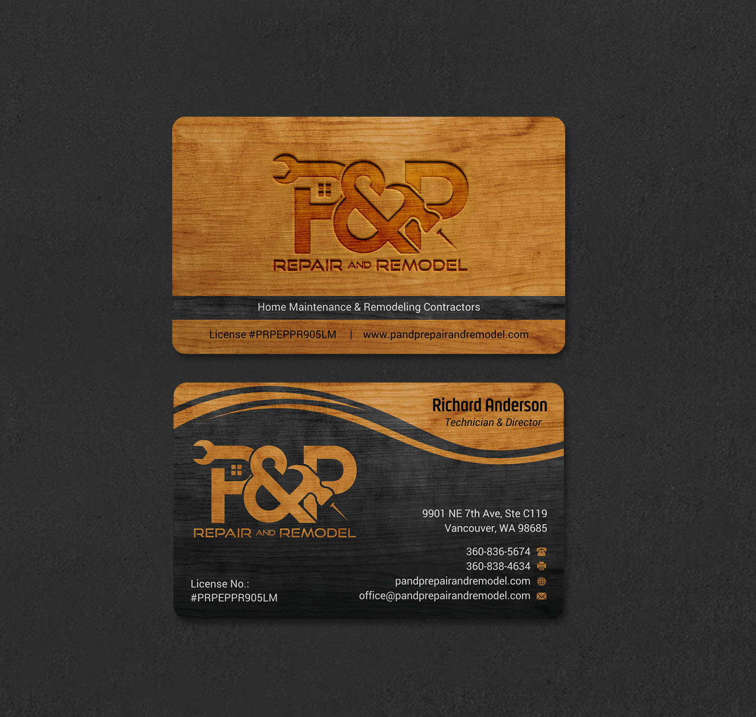 Visitenkarten-Design von INDIAN_Ashok für P and P Repair and Remodel | Design #27331192