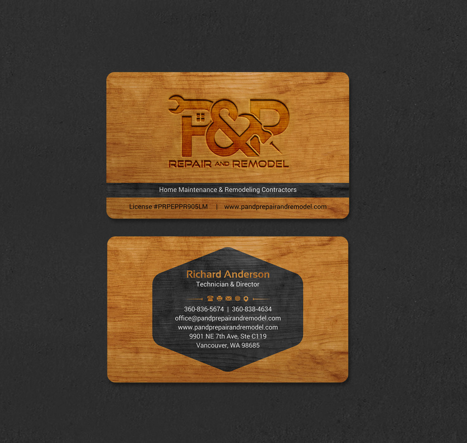 Visitenkarten-Design von INDIAN_Ashok für P and P Repair and Remodel | Design #27331198