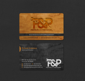 Visitenkarten-Design von INDIAN_Ashok für P and P Repair and Remodel | Design: #27331199