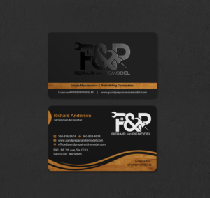 Visitenkarten-Design von INDIAN_Ashok für P and P Repair and Remodel | Design: #27331201