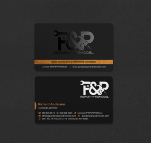 Visitenkarten-Design von INDIAN_Ashok für P and P Repair and Remodel | Design: #27331202