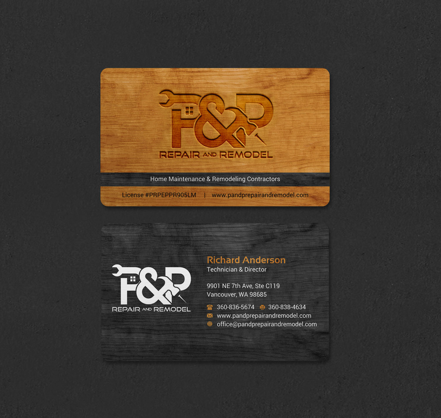 Visitenkarten-Design von INDIAN_Ashok für P and P Repair and Remodel | Design #27331203