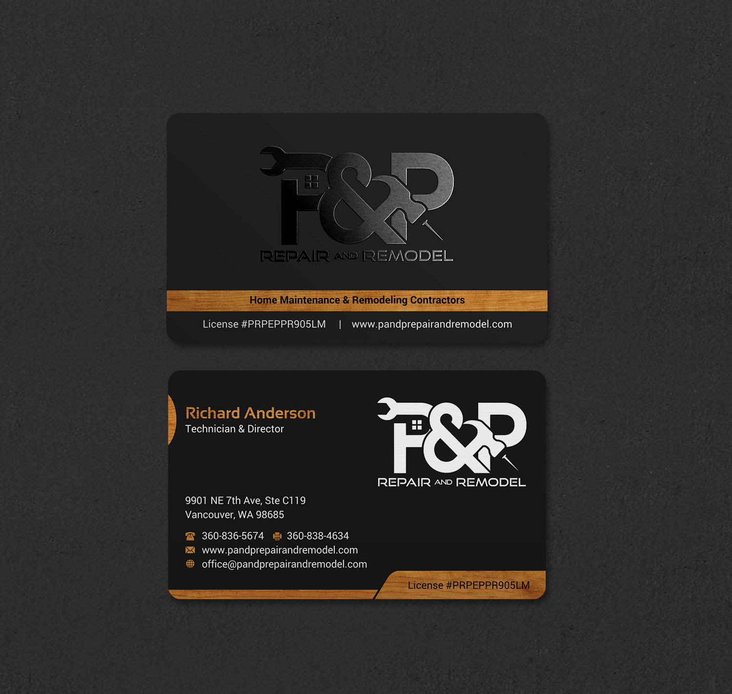 Visitenkarten-Design von INDIAN_Ashok für P and P Repair and Remodel | Design #27331204