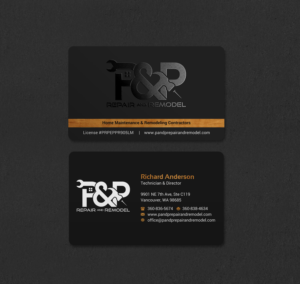 Business Card Design by INDIAN_Ashok for P and P Repair and Remodel | Design: #27331208