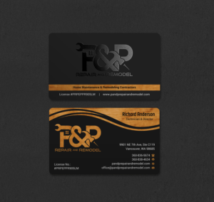 Business Card Design by INDIAN_Ashok for P and P Repair and Remodel | Design: #27331209