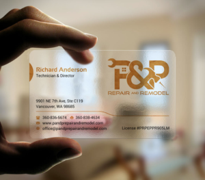 Business Card Design by INDIAN_Ashok for P and P Repair and Remodel | Design: #27331210