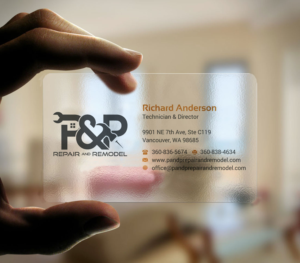 Business Card Design by INDIAN_Ashok for P and P Repair and Remodel | Design: #27331211