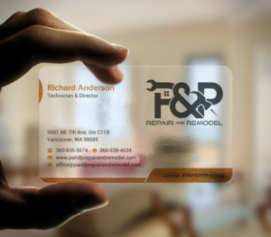 Business Card Design by INDIAN_Ashok for P and P Repair and Remodel | Design: #27331214