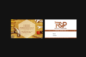 Business Card Design by Creations Box 2015 for P and P Repair and Remodel | Design #27336176