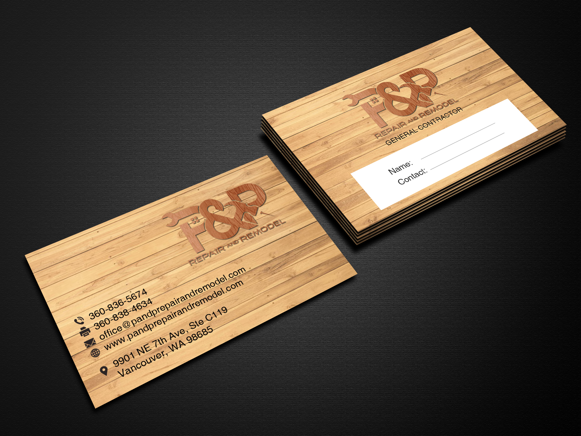 Design de Carte de Visite par Creations Box 2015 pour P and P Repair and Remodel | Design #27336178